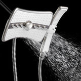 AKDY 9-in Silver 4-Spray Rain Dual Shower Head, 1.8 GPM (6.8 LPM)