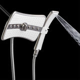AKDY 9-in Silver 4-Spray Rain Dual Shower Head, 1.8 GPM (6.8 LPM)