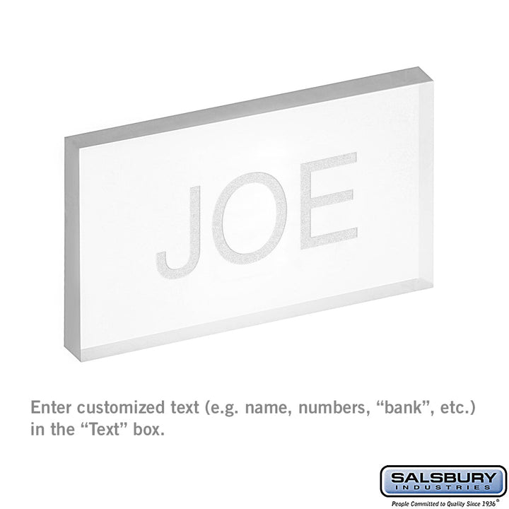 Custom Window Engraving on Clear Plastic Window for Mail Bank Door