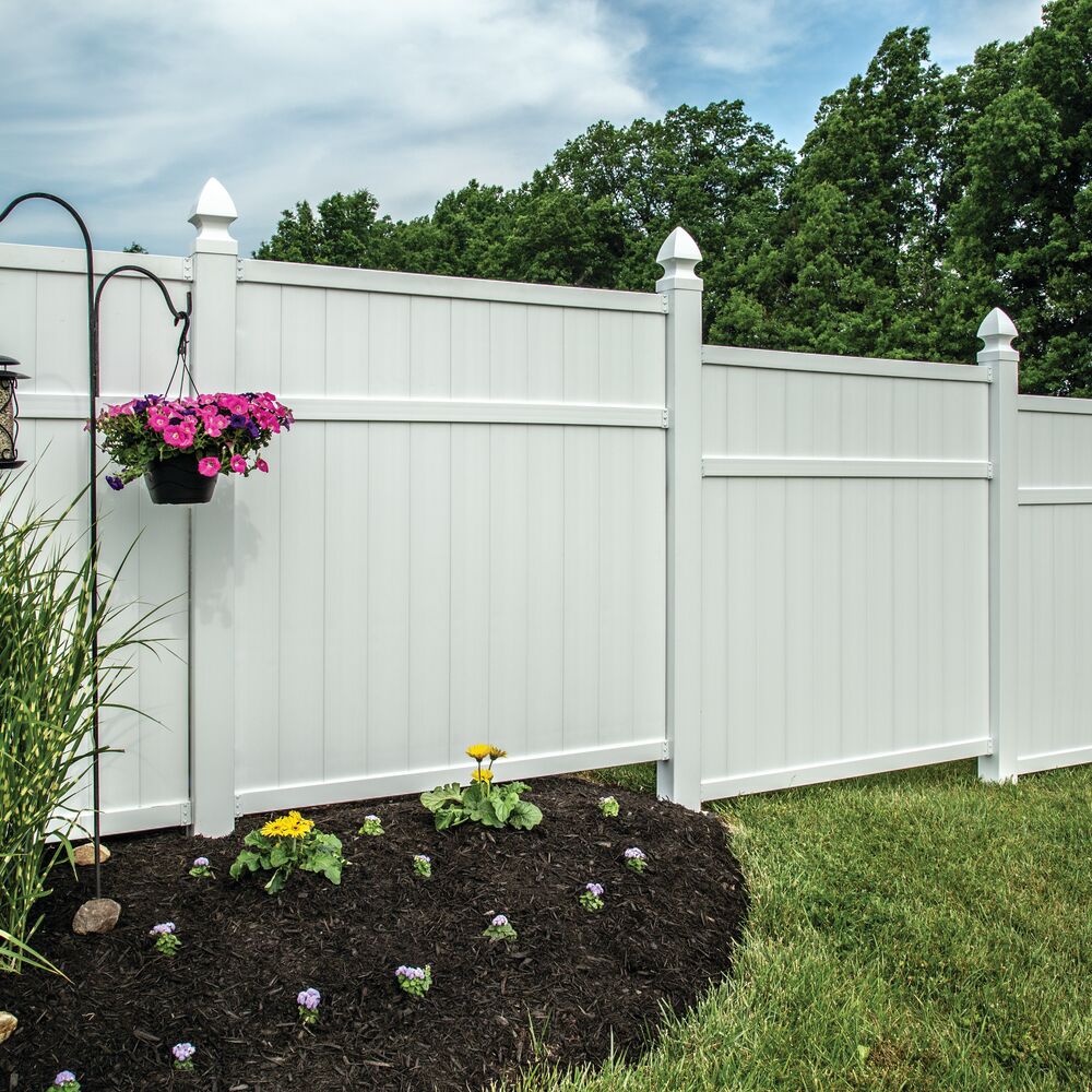 Freedom 8-ft H x 4-in W White Vinyl Blank Fence Post (Assembled)