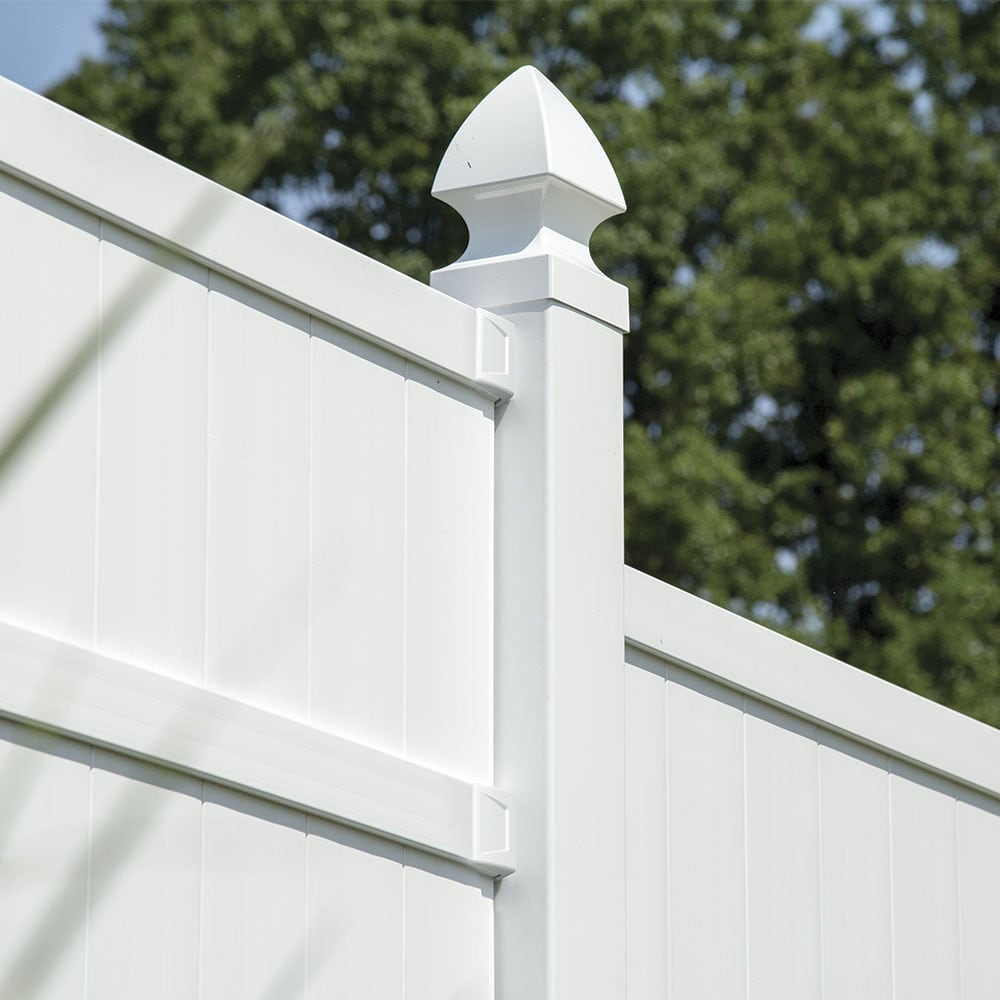 Freedom 9-ft H x 5-in W White Vinyl Blank Fence Post (Unassembled)