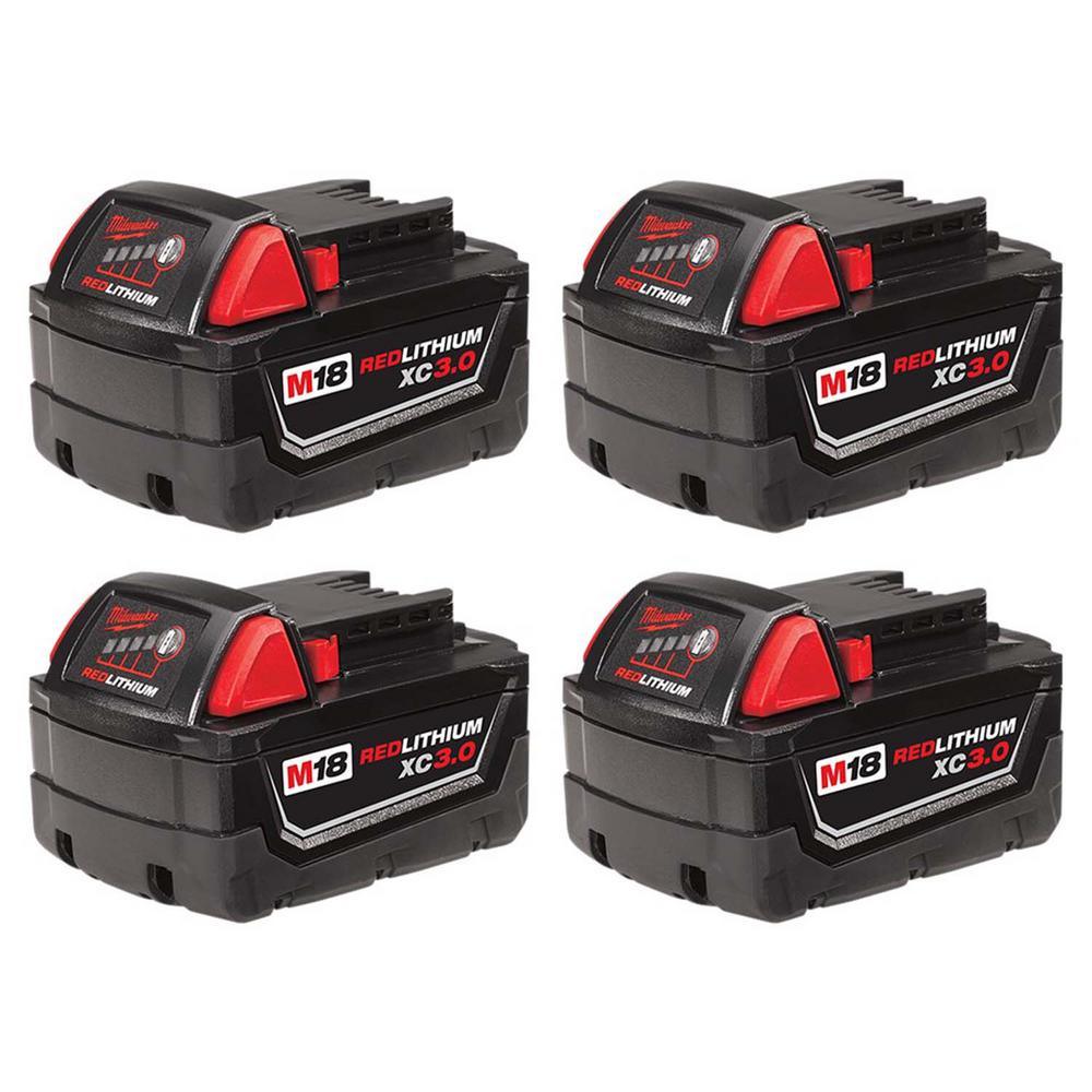 M18 18-Volt Lithium-Ion Compact Battery Pack 1.5Ah (4-Pack) - Super Arbor