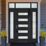 Regency Modern Customizable Fiberglass Door Collection – Prehung Single with Two Sidelites