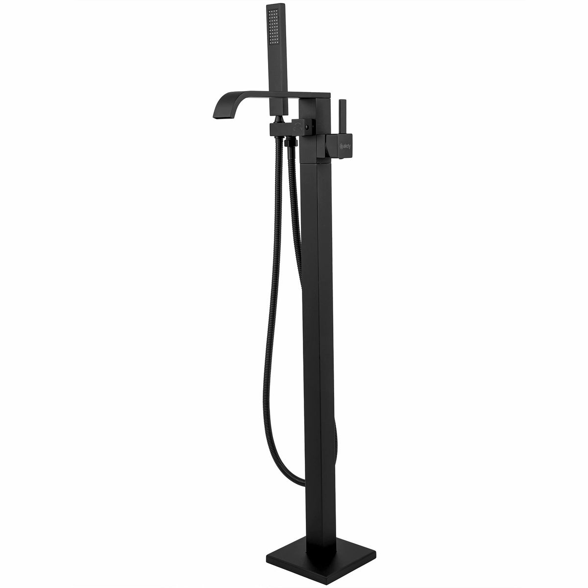 AKDY 42.5-in Matte Black 1-Handle Freestanding Bathtub Faucet with Hand Shower