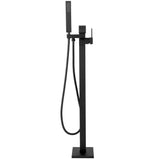 AKDY 42.5-in Matte Black 1-Handle Freestanding Bathtub Faucet with Hand Shower
