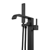 AKDY 42.5-in Matte Black 1-Handle Freestanding Bathtub Faucet with Hand Shower