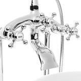 AKDY 40-in Chrome 3-Handle Freestanding Bathtub Faucet with Hand Shower