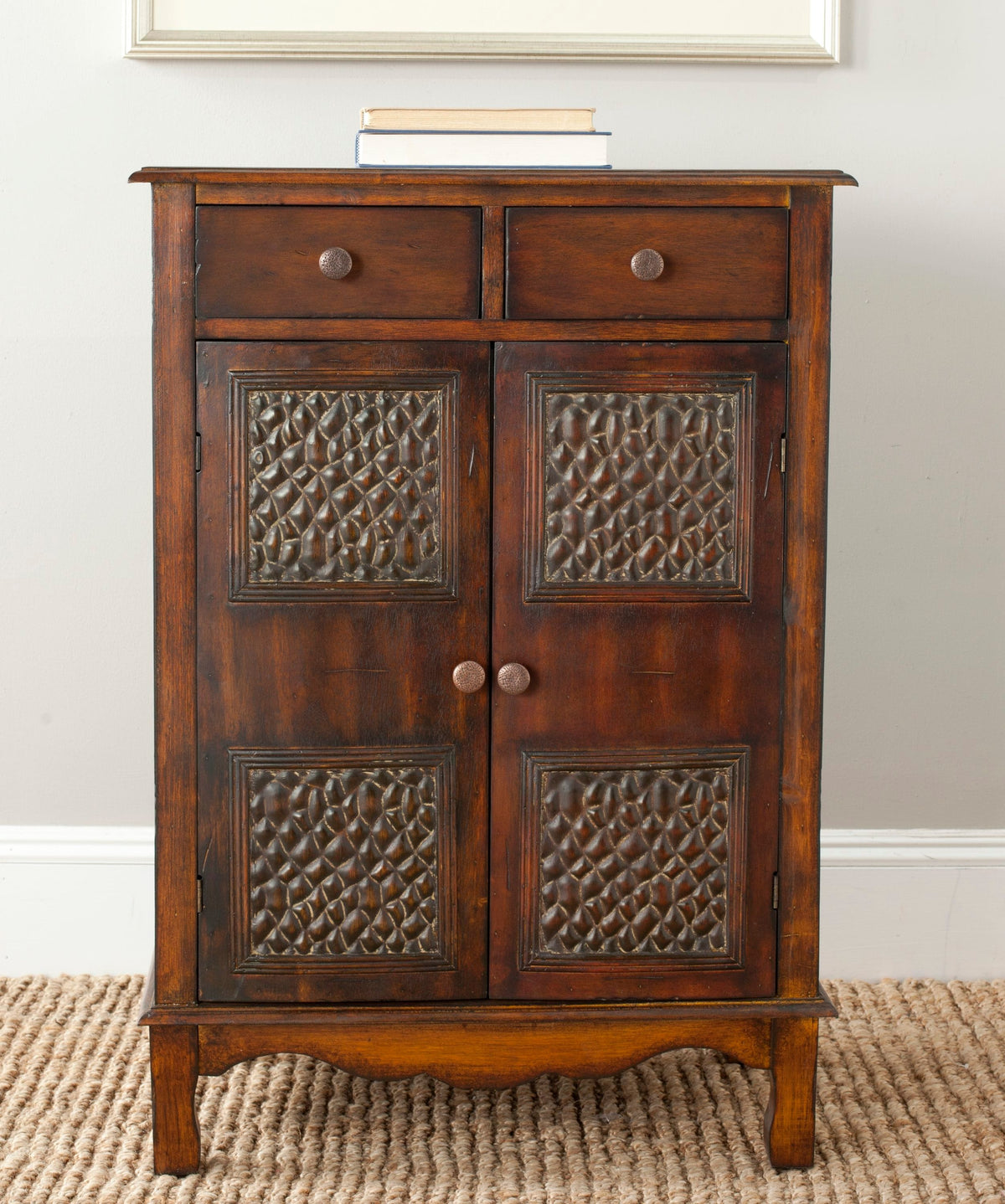 Safavieh Herbert Dark Brown Birch 2-Drawer Accent Chest