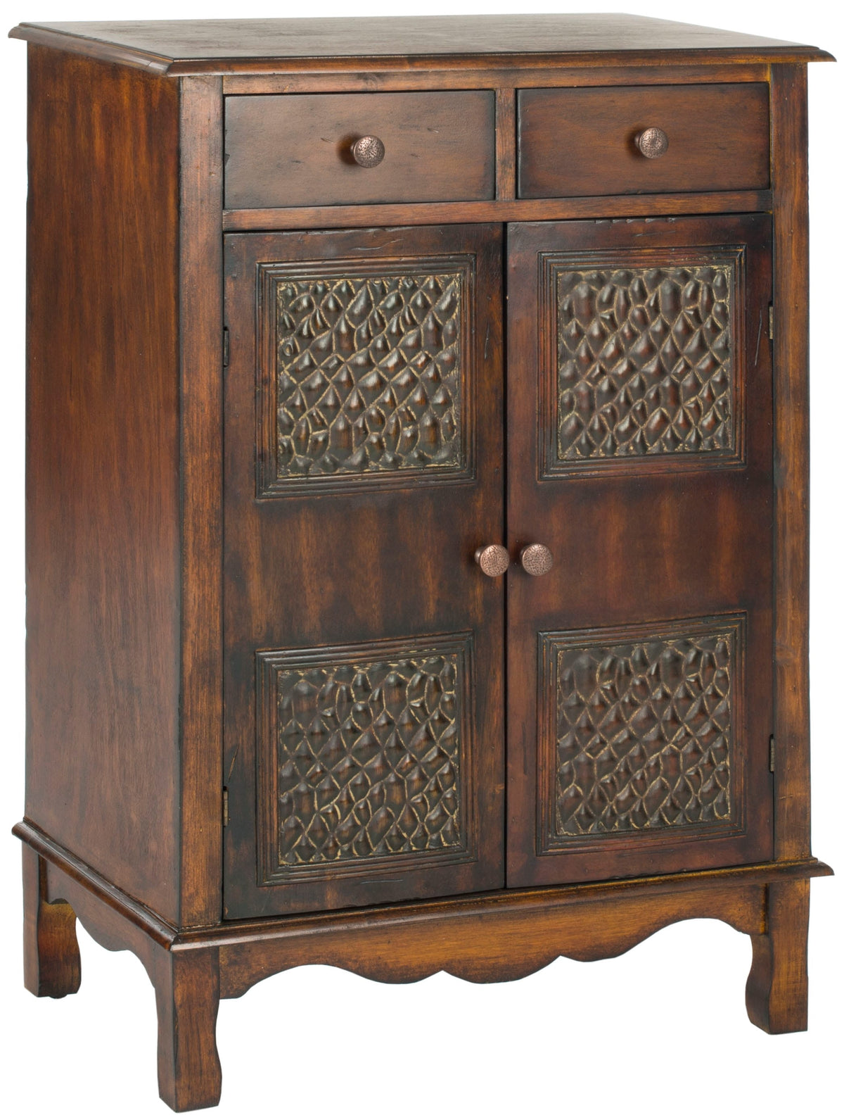 Safavieh Herbert Dark Brown Birch 2-Drawer Accent Chest