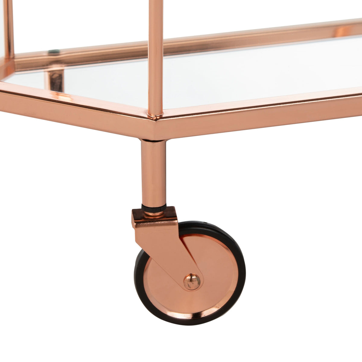 Safavieh Red Metal Base with Mirror Top Kitchen Cart (29.6-in x 16.5-in x 29.8-in)