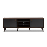 Baxton Studio Samuel Modern/Contemporary Walnut Tv Cabinet (Accommodates TVs more than 70-in)