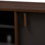 Baxton Studio Samuel Modern/Contemporary Walnut Tv Cabinet (Accommodates TVs more than 70-in)