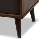 Baxton Studio Samuel Modern/Contemporary Walnut Tv Cabinet (Accommodates TVs more than 70-in)