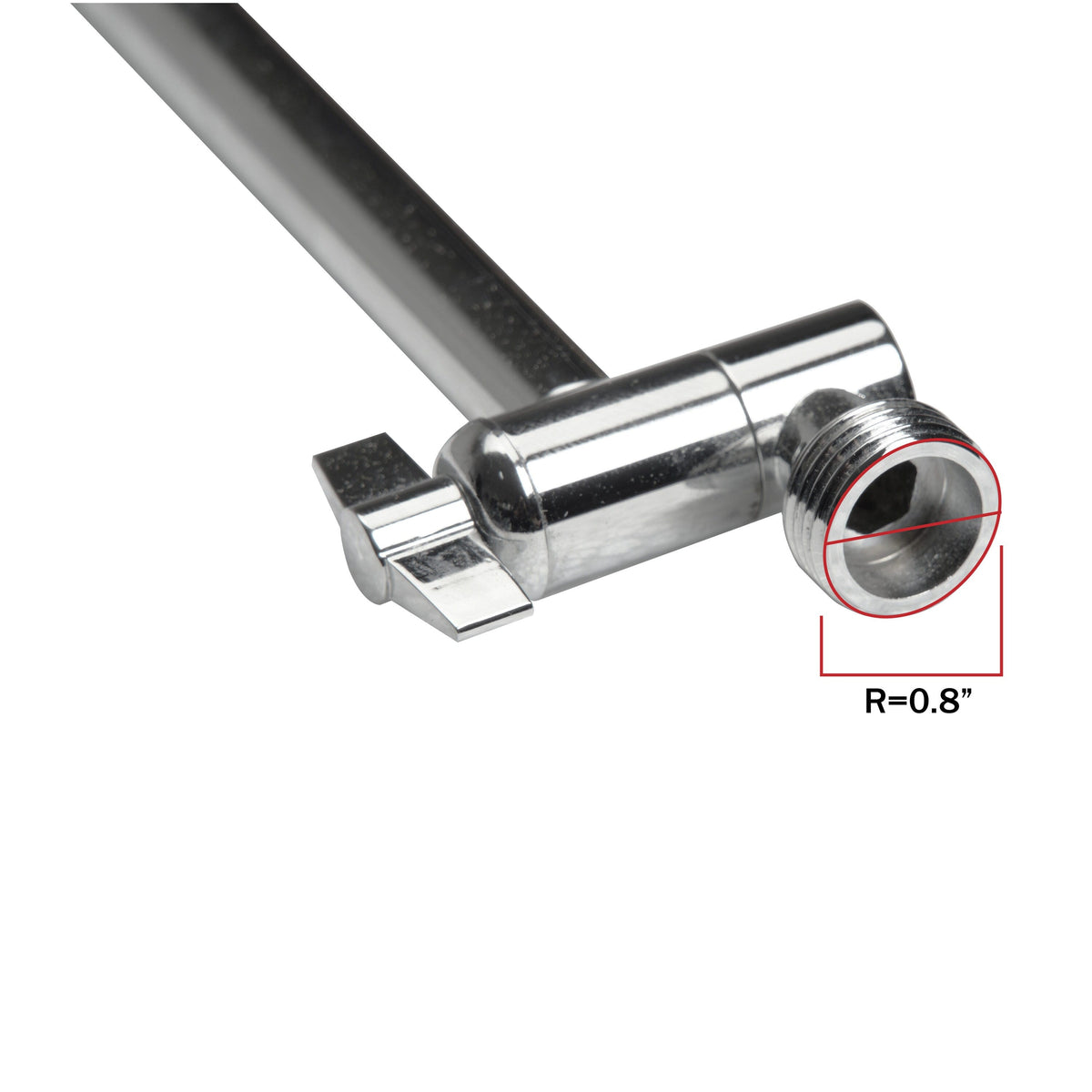 AKDY SH0006 12.5-in Adjustable Chrome Shower Arm for Bathtub/Shower