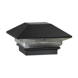 Deckorators 3-in x 3-in 2-Pack 2-Lumen 1-Watt Black Solar LED Outdoor Post Cap Light (3500 K)