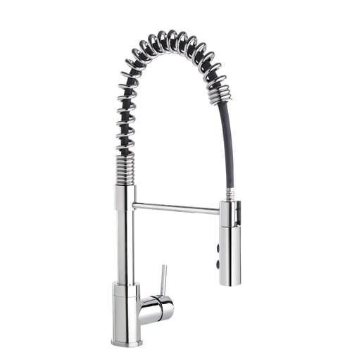 Keeney Studio Polished Chrome 1-Handle Deck-Mount Pull-Down Handle Kitchen Faucet