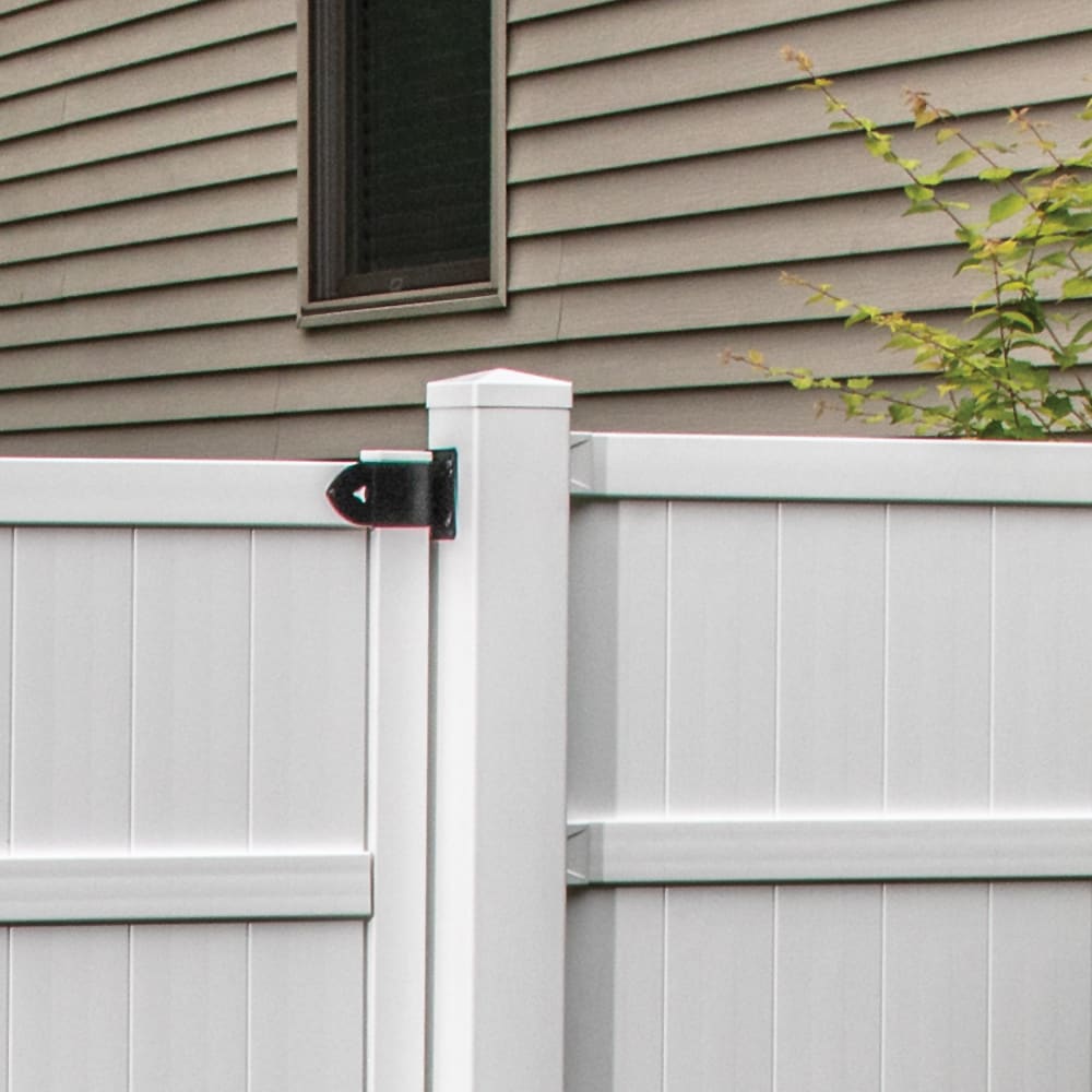 Freedom 5-in W x 5-in L White Vinyl Fence Post Cap- Fits Common Post Measurement: 5-in x 5-in