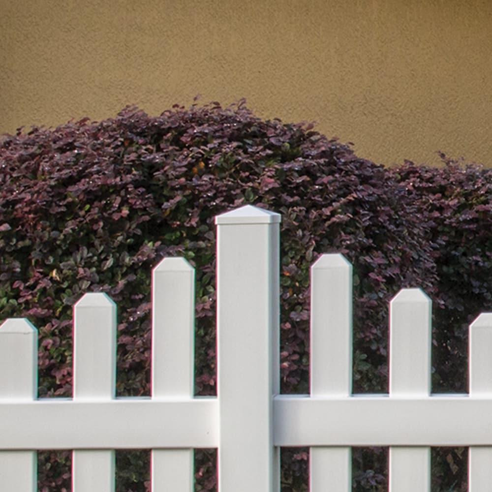4-in W x 4-in L White Vinyl Fence Post Cap- Fits Common Post Measurement: 4-in x 4-in
