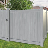 Freedom 8.5-ft H x 5-in W Woodgrain Gray Vinyl Corner Fence Post (Assembled)