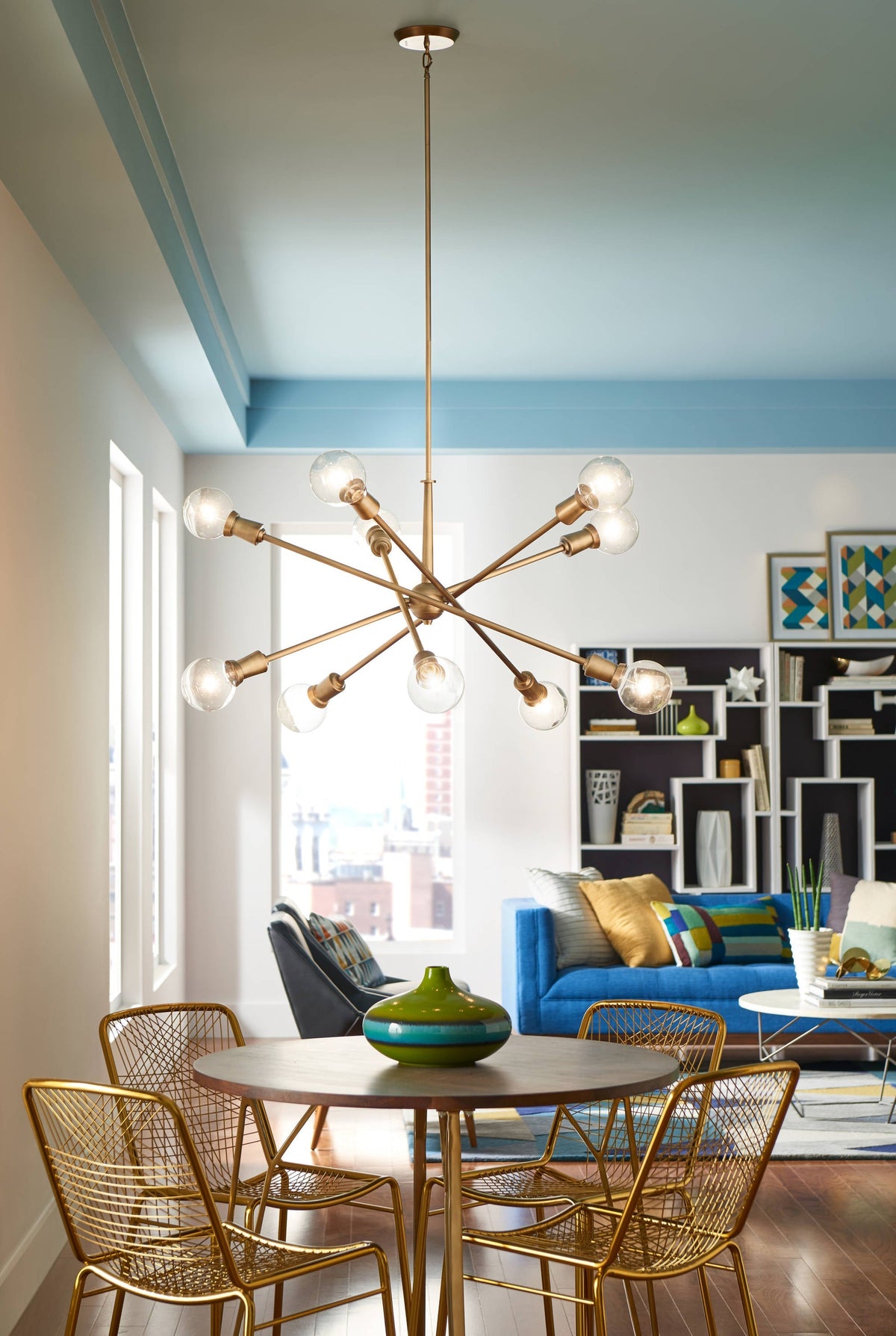 Kichler Armstrong 10-Light Mid-century Chandelier