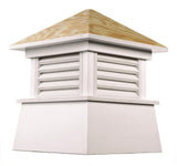 Good Directions Newtown 18-in x 22-in White Vinyl Louvered Cupola with Wood Hip Roof