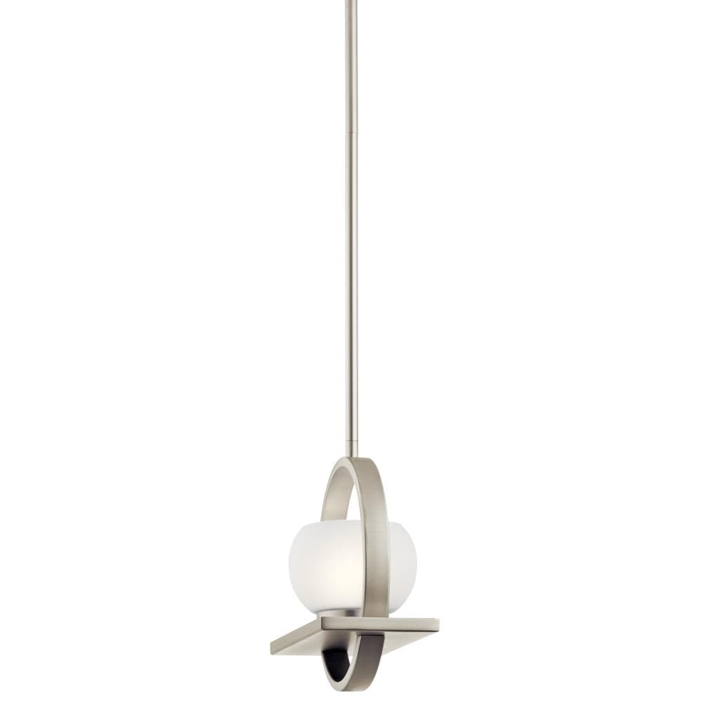 Kichler Brushed Nickel Modern/Contemporary Etched Glass Globe Pendant Light