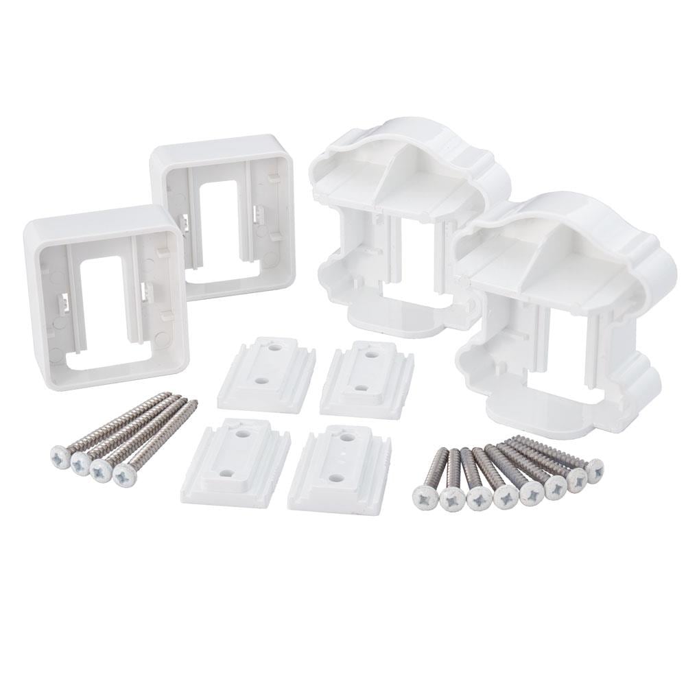 Fiberon 6-in x 4-in Composite Railing White PVC Line Connector (4-Pack)