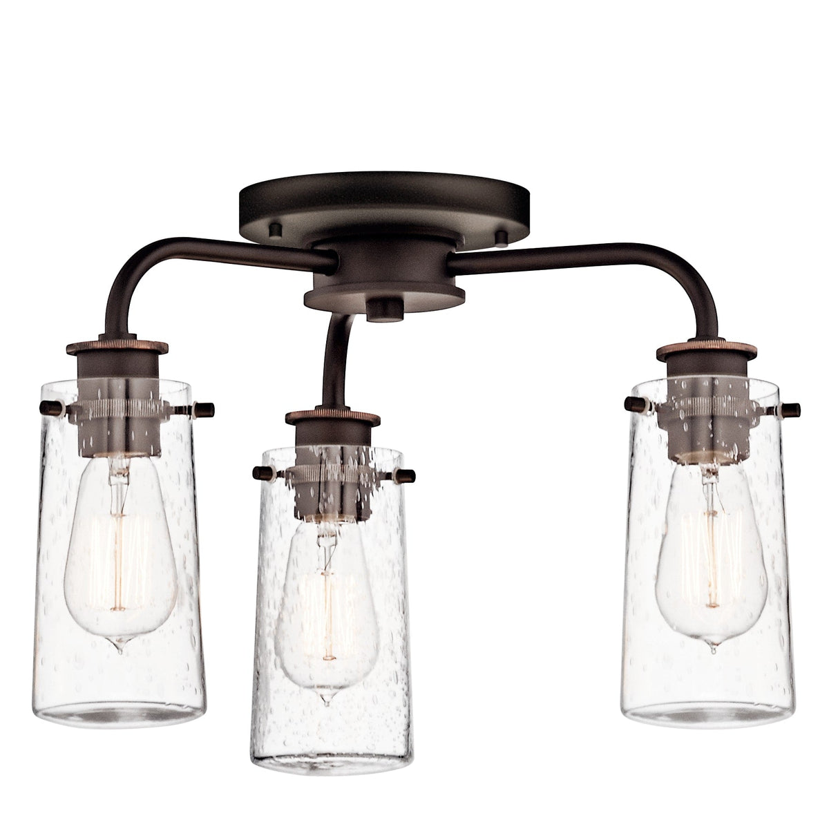 Kichler Braelyn 3-Light Bronze Farmhouse Chandelier