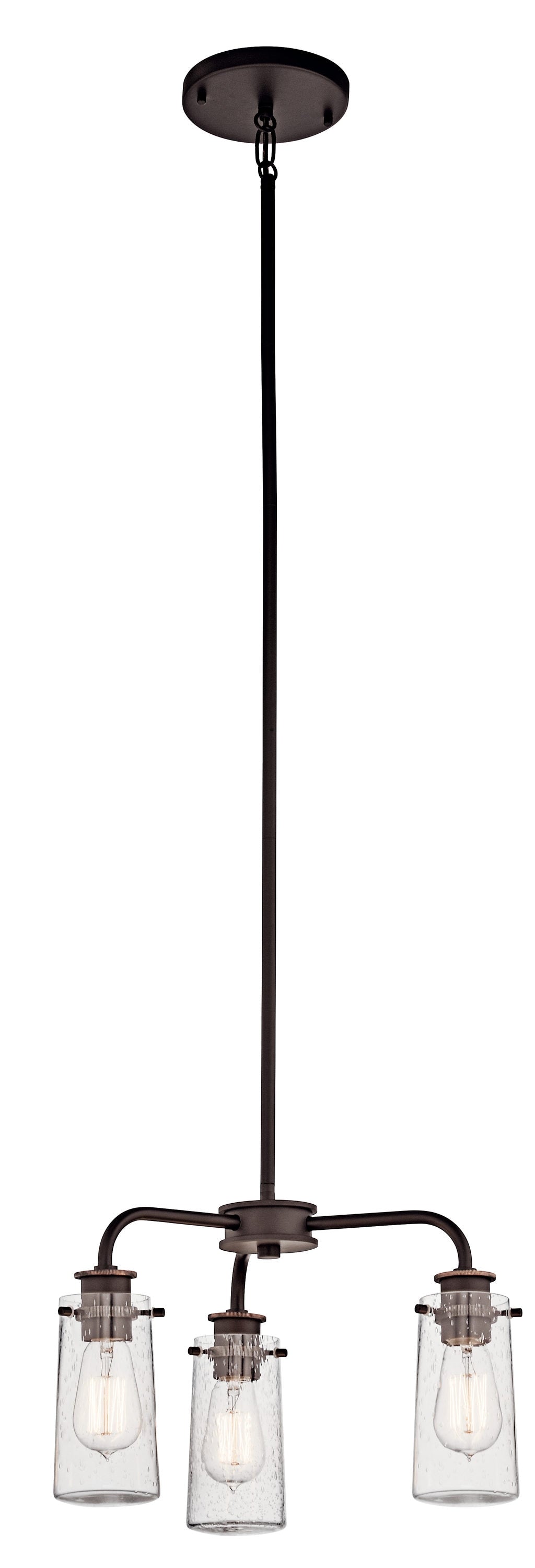 Kichler Braelyn 3-Light Bronze Farmhouse Chandelier