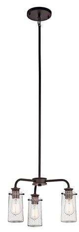 Kichler Braelyn 3-Light Bronze Farmhouse Chandelier