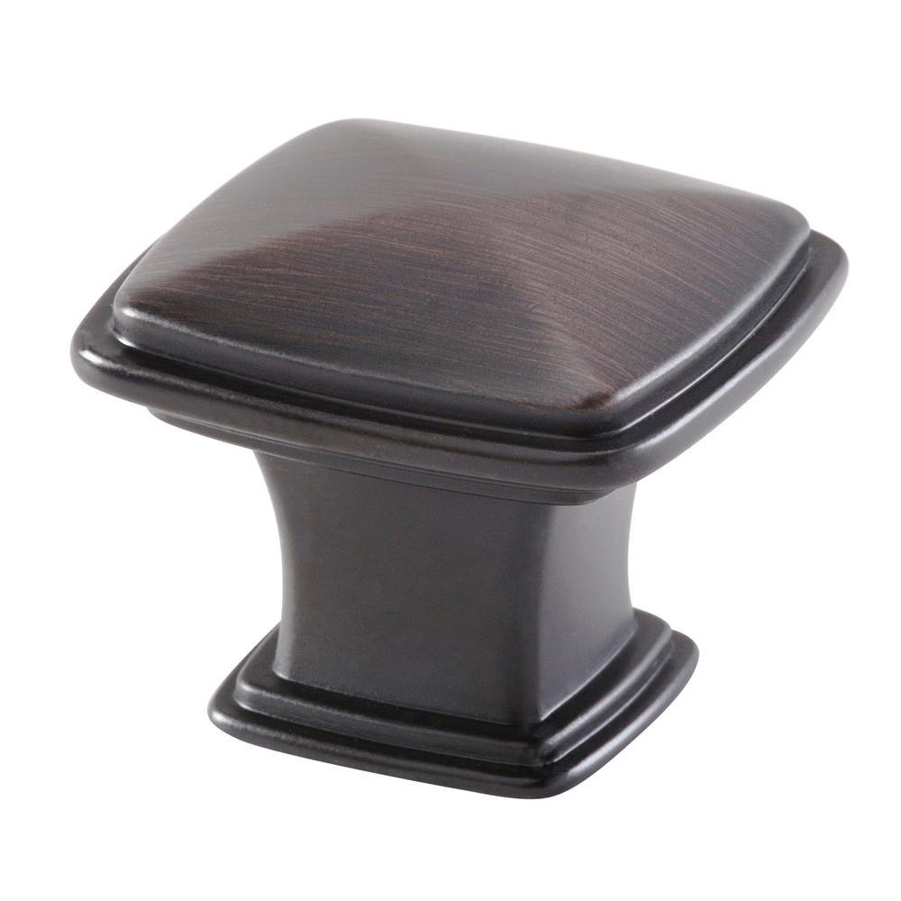 1-1/4 in. Oil Rubbed Bronze Square Cabinet Knob (25-Pack) - Super Arbor
