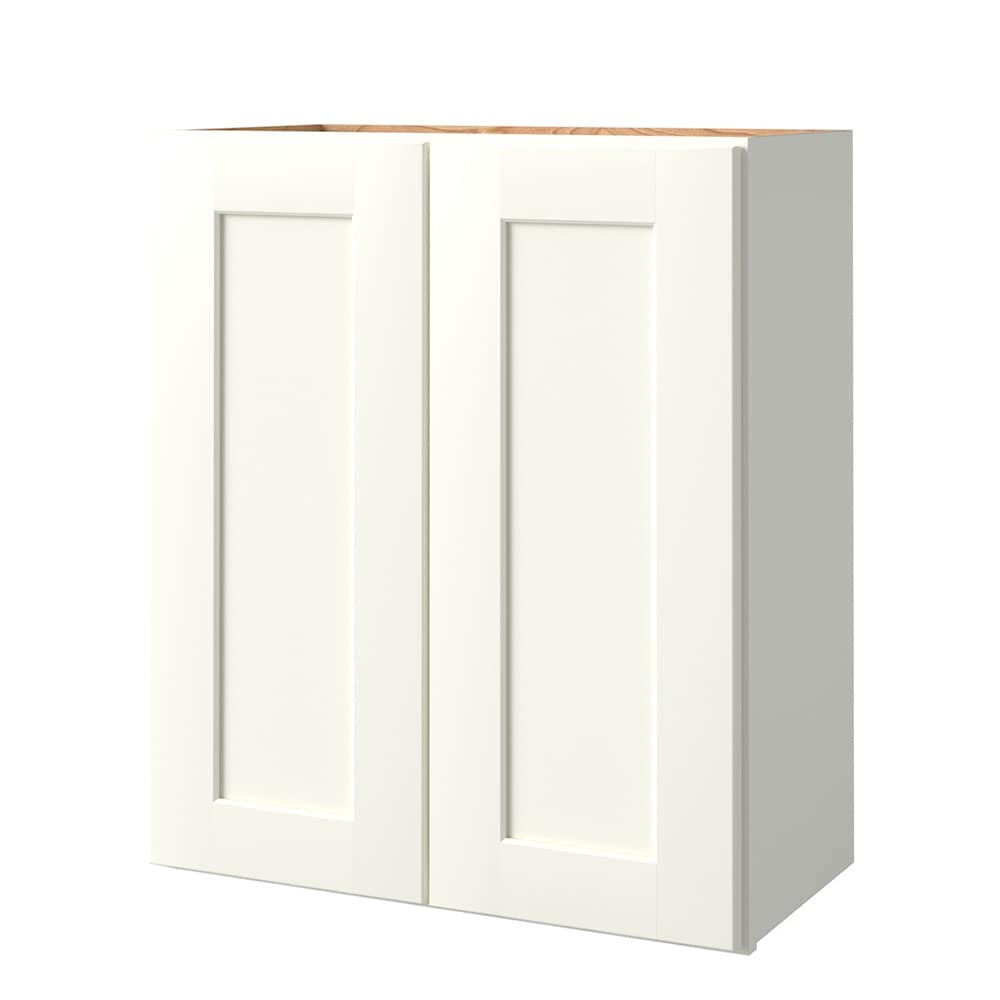 allen + roth Aveley 24-in W x 24.5-in H x 12-in D Linen Wall Fully Assembled Cabinet (Flat Panel Shaker Door Style)