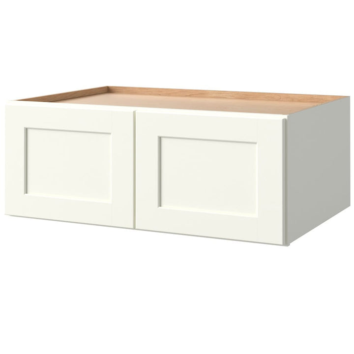 allen + roth Aveley 36-in W x 18.125-in H x 24-in D Linen Wall Fully Assembled Cabinet (Flat Panel Shaker Door Style)