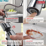 Marca Single-Handle Pull-Down Sprayer Kitchen Faucet with ShieldSpray Technology in Champagne Bronze - Super Arbor