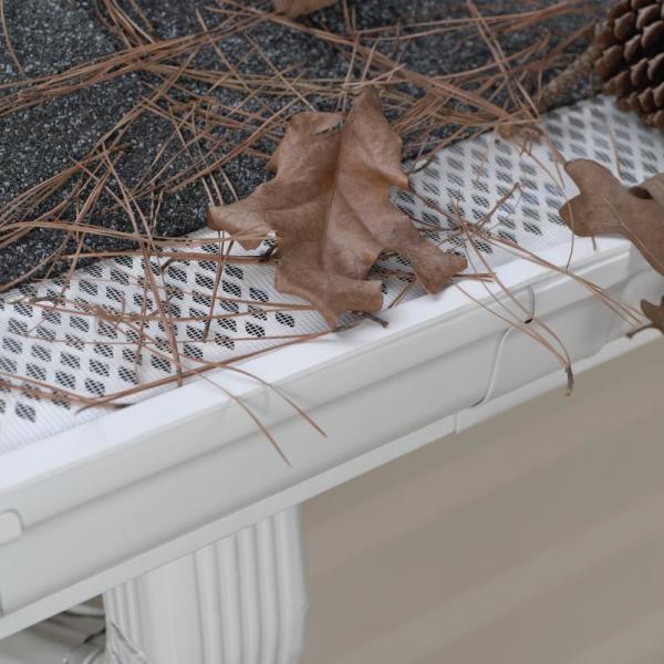 3 ft. White Snap-In Filter Gutter Guard