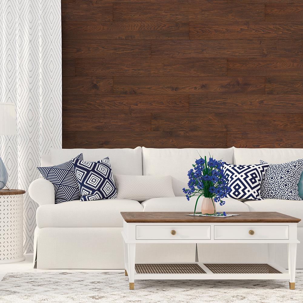 QuickStep Studio + Spill Repel Whiskey Hickory 6.14-in W x 47.24-in L Embossed Wood Plank Laminate Flooring