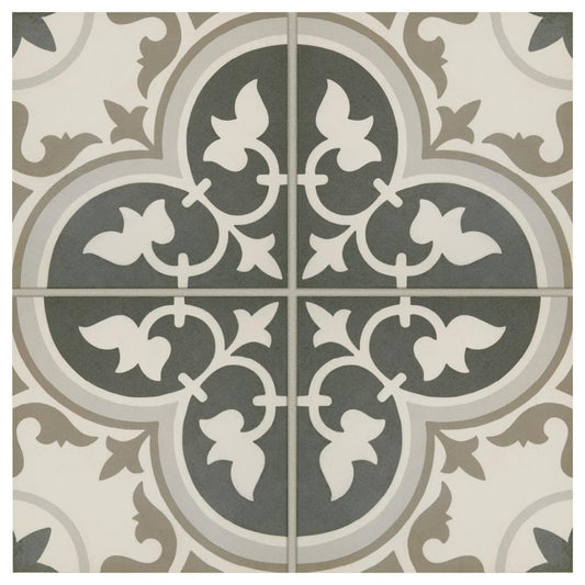 Mohawk ForeverStyle Floret 8-in x 8-in Matte Porcelain Encaustic Floor and Wall Tile product image