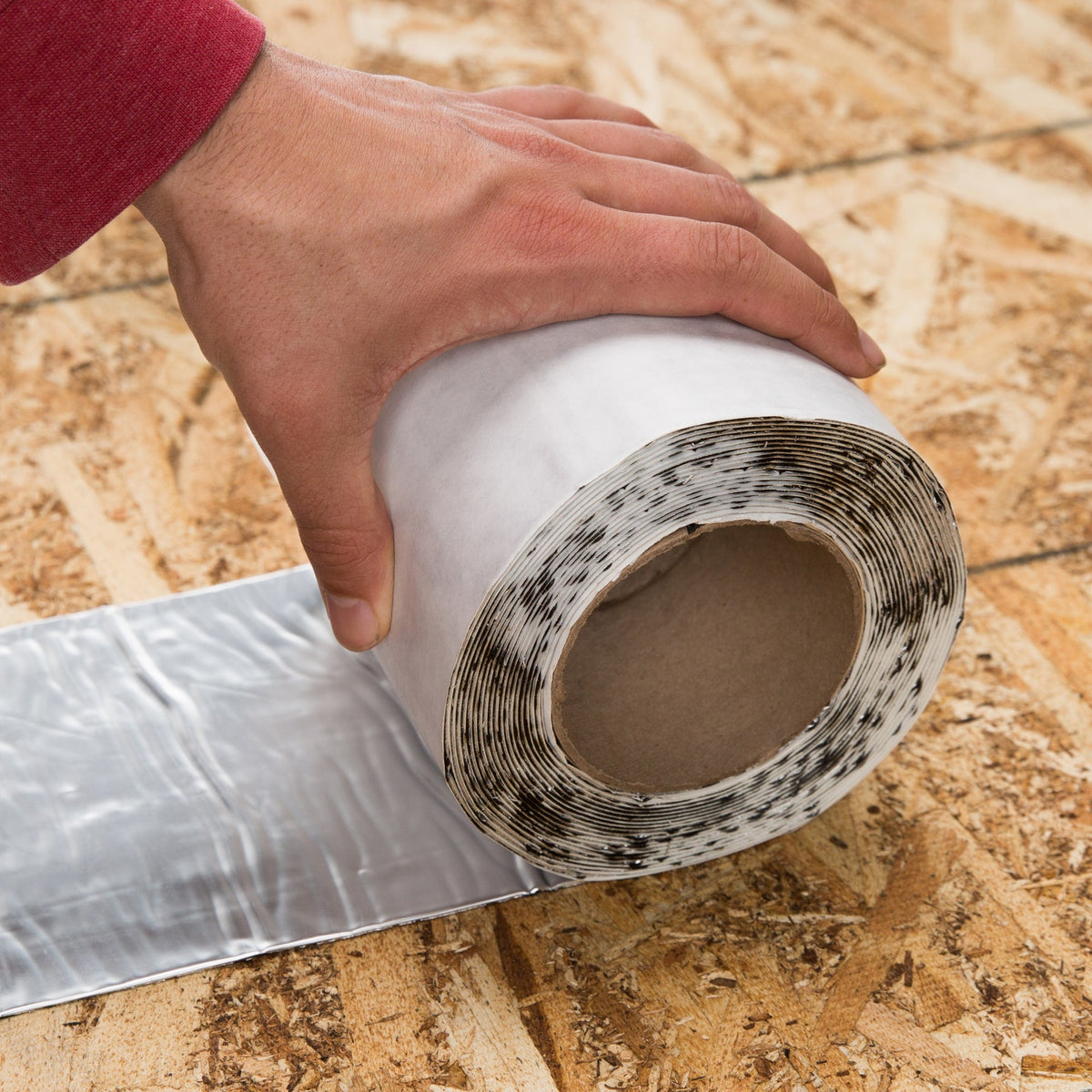 Peel & Seal Instant Waterproof Repairs Aluminum Self-Adhesive Roll Flashing, Silver, 6-in x 25-ft