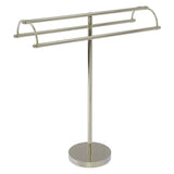 Allied Brass Free Standing Double Arm Towel Holder in Polished Nickel