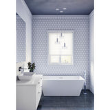67 in. Acrylic Center Drain Rectangle Flat Bottom Freestanding Bathtub in White - Super Arbor