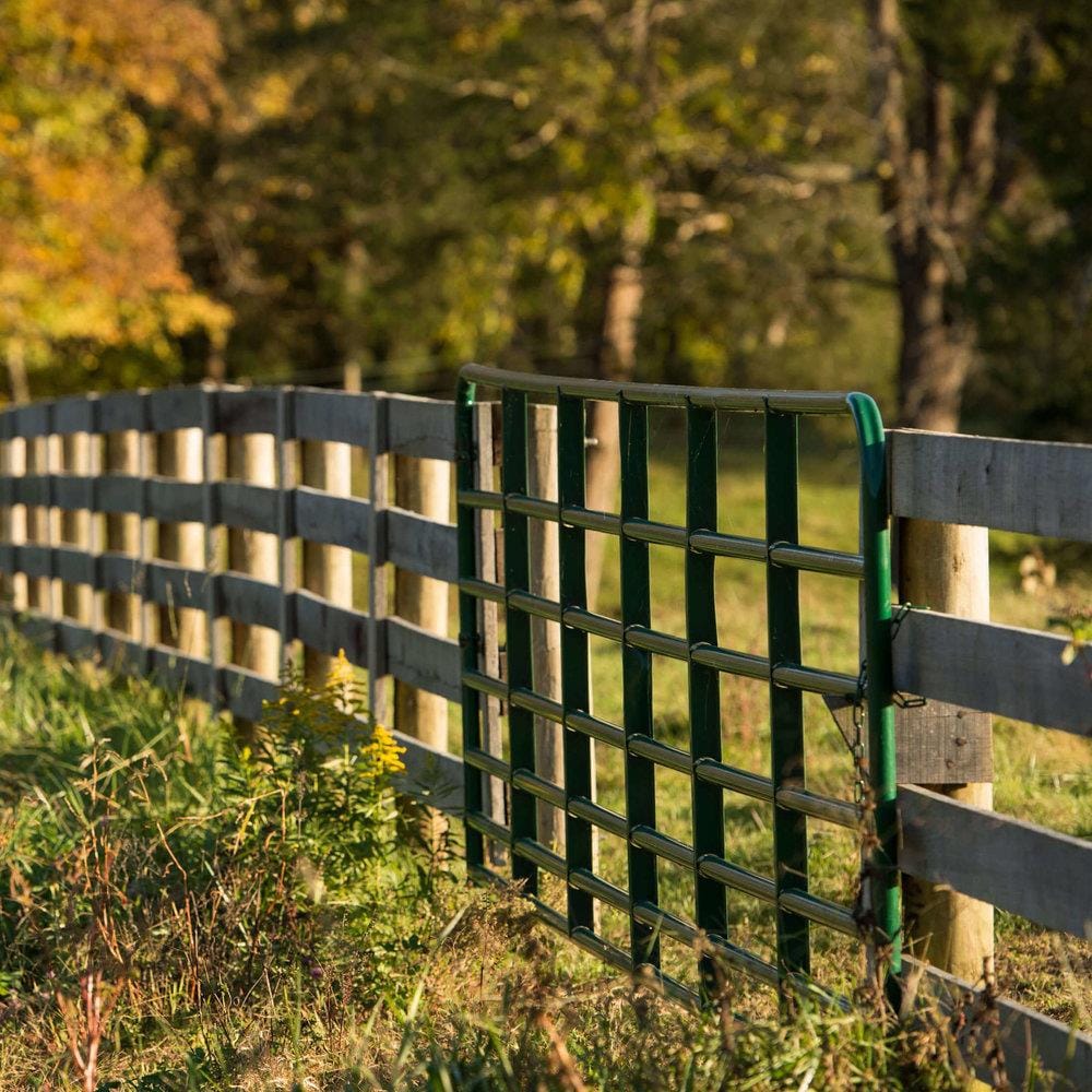 Tarter 4-ft H x 18-ft W Green Powder Over E-coat Steel Farm Corral Fence Gate