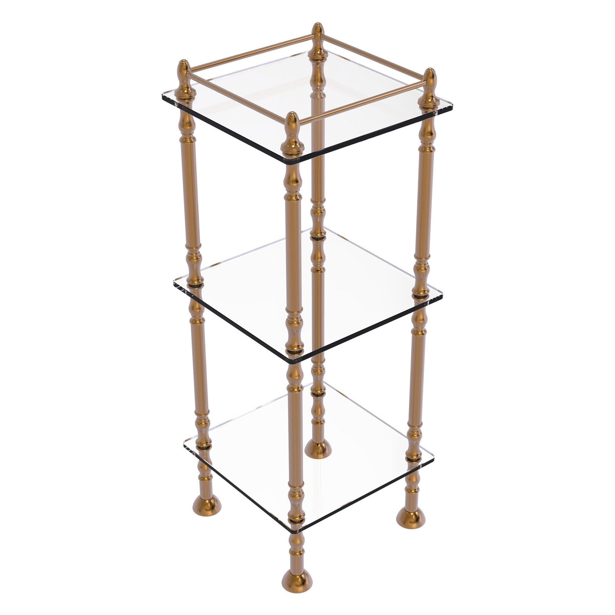 Allied Brass Three Tier Étagère with 14-in x 14-in Shelves in Brushed Bronze