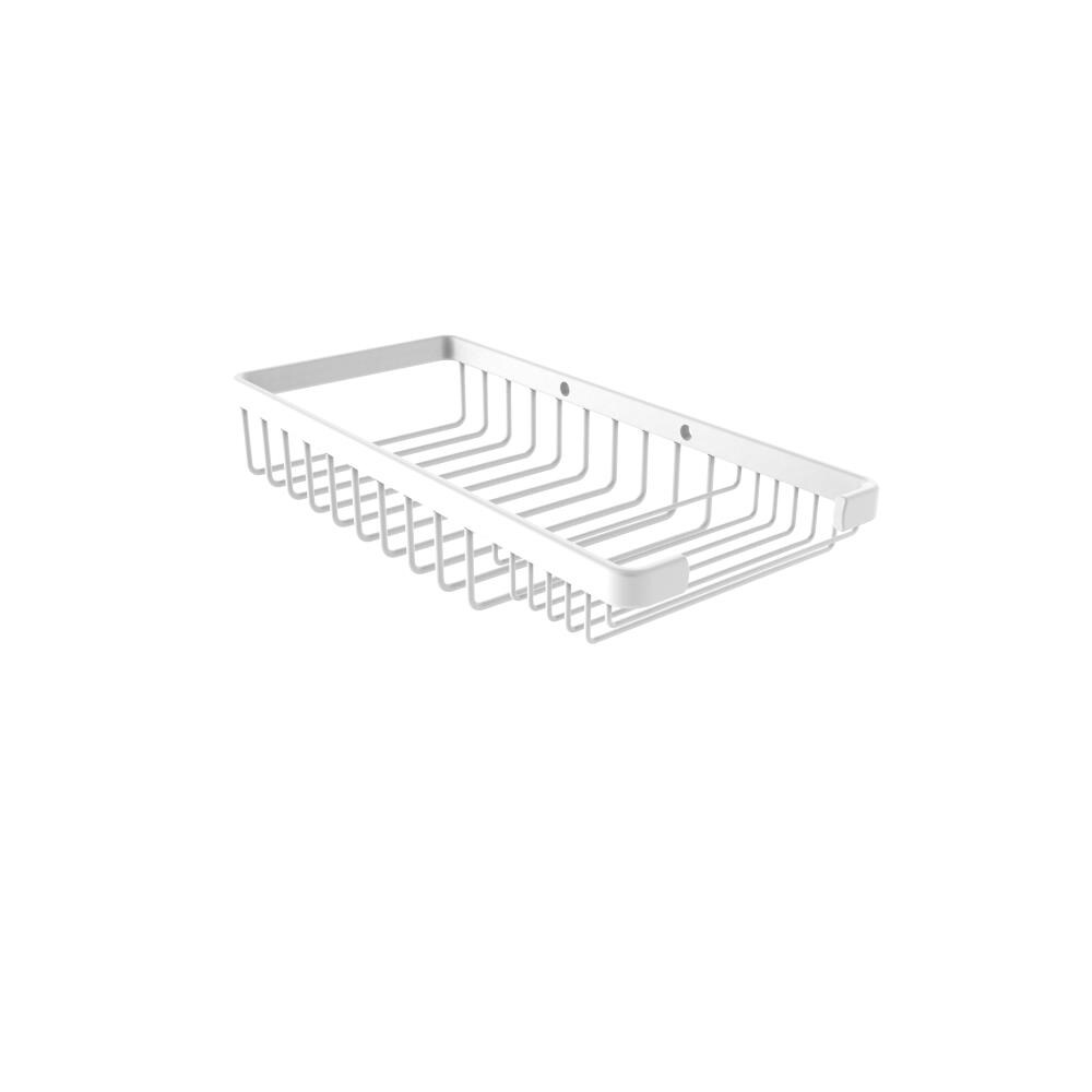 Allied Brass Rectangular Combination Shower Basket in Matte White
