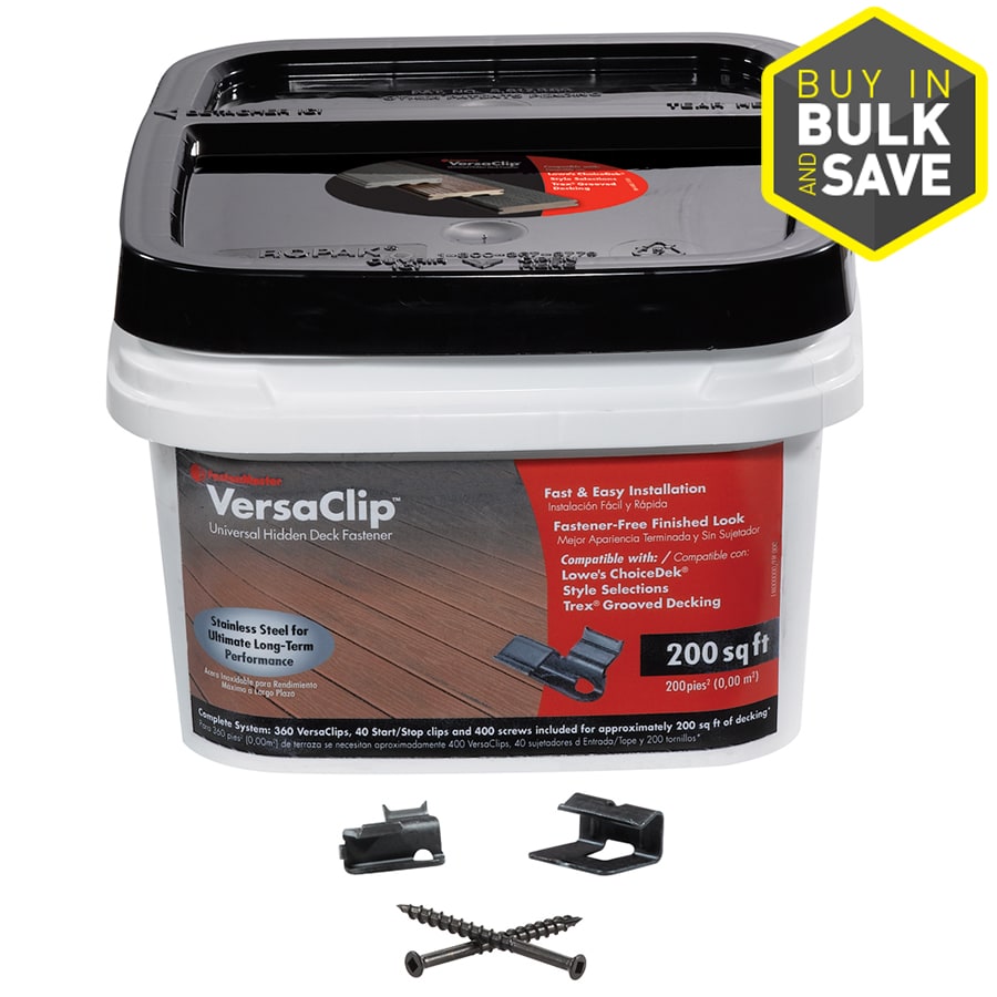 FastenMaster VersaClip 1-in Black Hidden Deck Fastener (360-Pack)