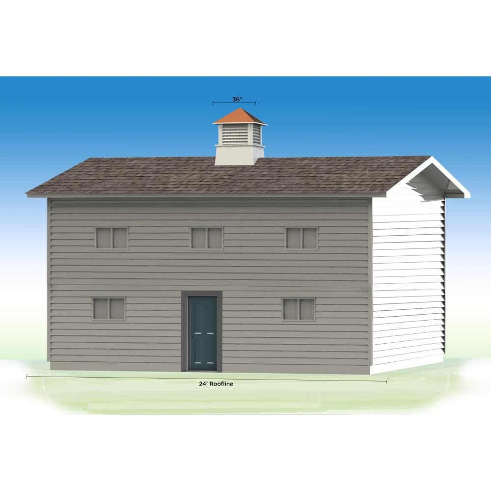 Good Directions Newtown 36-in x 46-in White Vinyl Cupola with Wood Roof, Square Hip Style