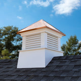 Good Directions Cornwall 22-in x 27-in White Vinyl Cupola with 24-Gauge Copper Hip Roof