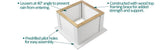 Good Directions Newtown 36-in x 46-in White Vinyl Cupola with Wood Roof, Square Hip Style