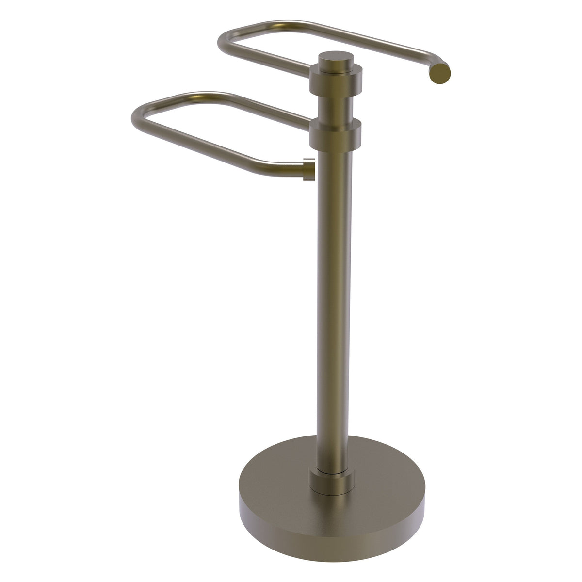 Allied Brass Antique Brass Freestanding Towel Rack, 15-in Height, 2 Bars