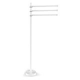 Allied Brass Matte White Freestanding Towel Rack, 39-in Height with 3 Pivoting Arms