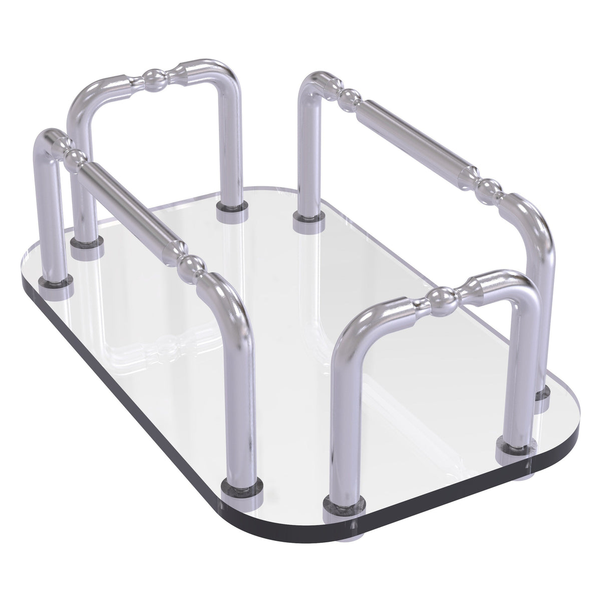 Allied Brass Satin Chrome Freestanding Towel Rack